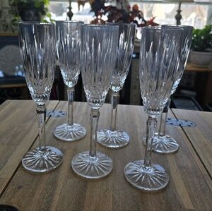 Mikasa Old Dublin Crystal Champagne Flutes - Set of 6